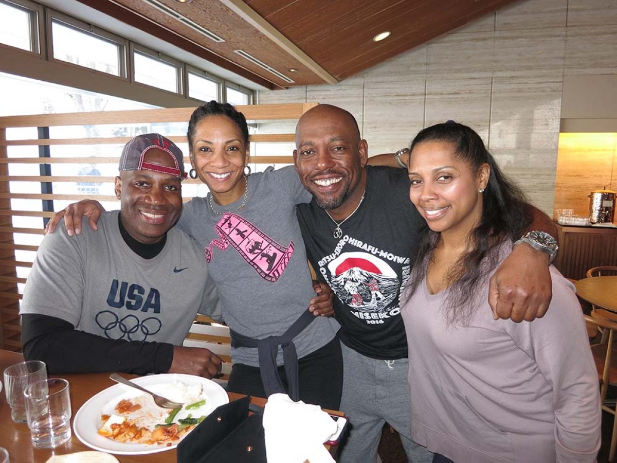 group of people in a diner